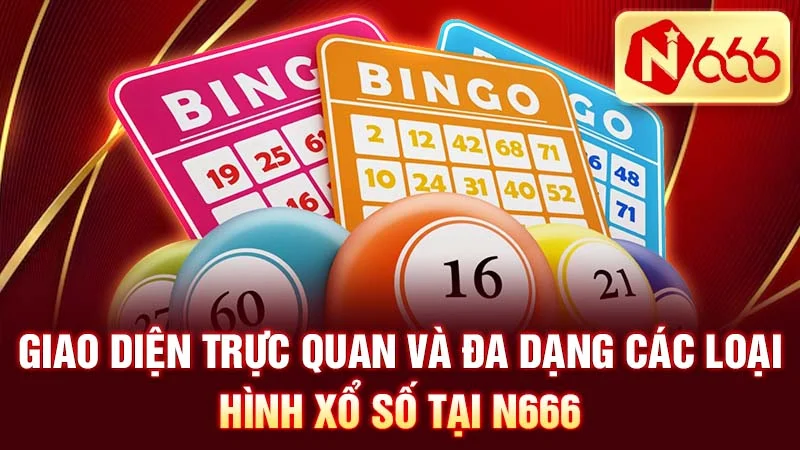 Giao diện trực quan và đa dạng các loại hình xổ số tại N666.